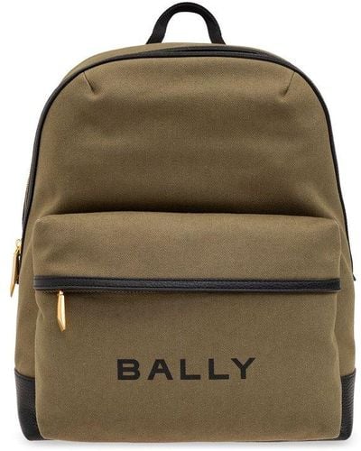 Bally Backpack With Logo, - Green