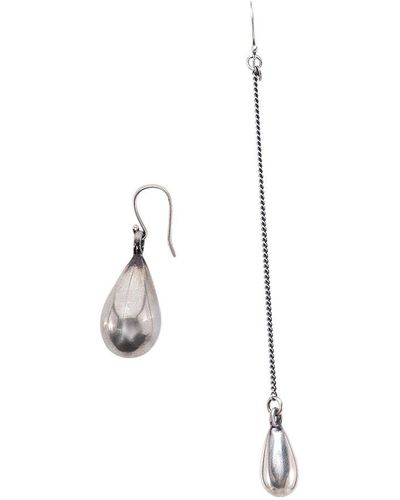 Ann Demeulemeester Chain-detailed Earrings - White