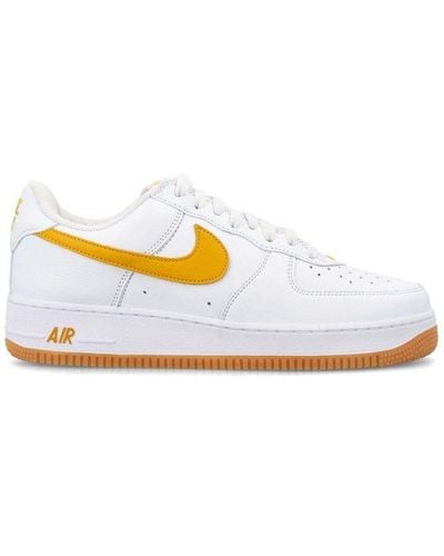Nike Air Force 1 07 Swoosh-embroidered Leather Low-top Sneakers - White