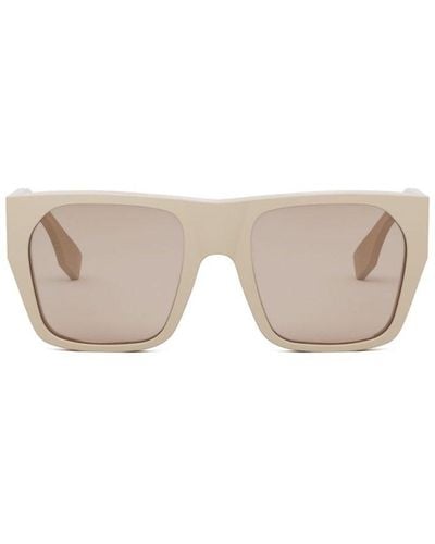 Fendi Square Frame Sunglasses - Natural