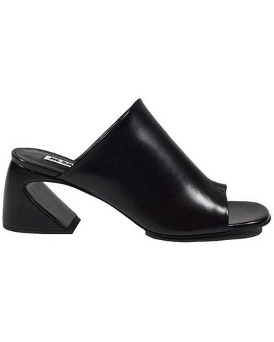 Jil Sander Sculpted-heel Square-toe Slides - Black