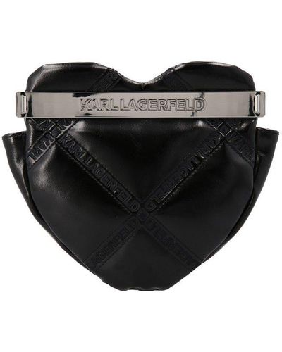 Karl Lagerfeld Women K/sporty Glittered Box Clutch ($260) ❤ liked