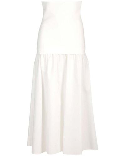 Ferragamo Flared Midi Skirt - White