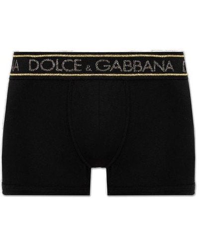 Dolce & Gabbana Boxers With Logo - Black