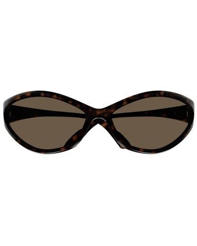 Balenciaga 90s Oval Frame Sunglasses - Black