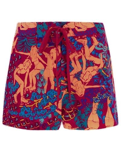 See By Chloé Multicolor Shorts - Red