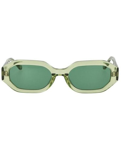 Linda Farrow X The Attico Irene Angular Sunglasses - Green