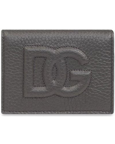 Dolce & Gabbana Card Case With Logo, - Grey
