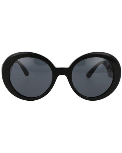 Versace Eyewear Round Frame Sunglasses - Black
