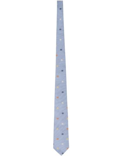 Etro All-over Patterned Tie - White