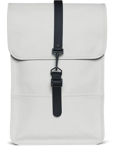 Rains Logo Detailed Foldover Top Backpack - White