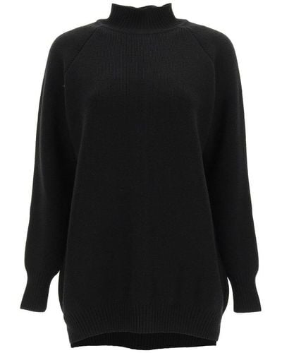 Simone Rocha Turtleneck Sweater With Back Buttons - Black