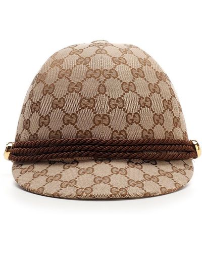 Gucci Baseball Hat With Torchon - Natural