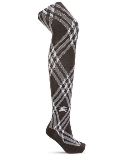 Burberry Checked Tights - Black