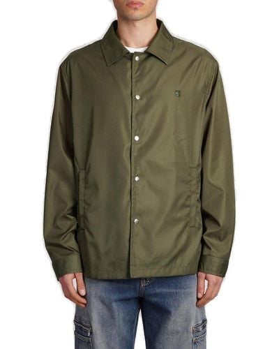 Givenchy 4g Plaque Long-sleeved Shirt - Green