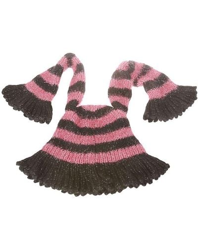 Chopova Lowena Stripe Hat - Pink