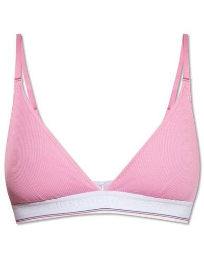 Alexander Wang Bra With Logo, - Pink