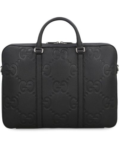 Gucci Jumbo GGLEATHER Briefcase - Black