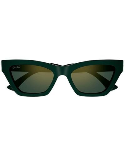 Cartier Cat Eye Frame Sunglasses - Green