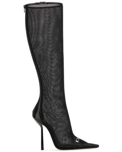 Saint Laurent Oxalis Pointed Toe Boots - Black