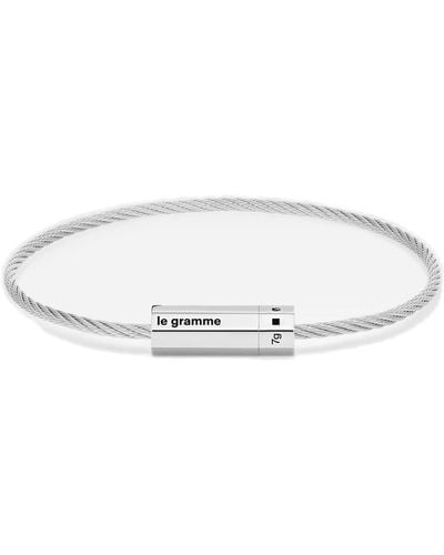 Le Gramme 7g Polished Octagon Cable Logo-engraved Bracelet - Metallic