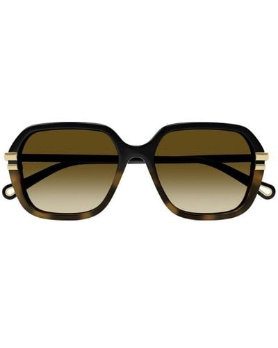 Chloé Rectangle Frame Sunglasses - Multicolor