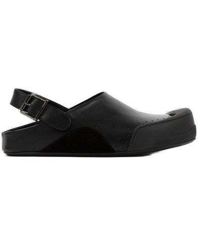 Marni Logo Embossed Sandals - Black