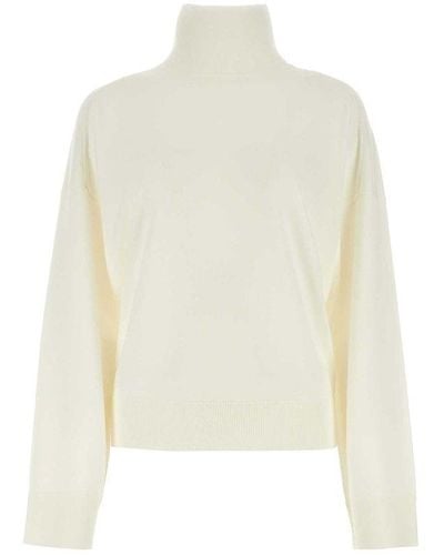Bottega Veneta Ivory Wool Oversize Sweater - White