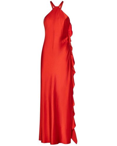 Max Mara Studio Zimino Long Dress - Red