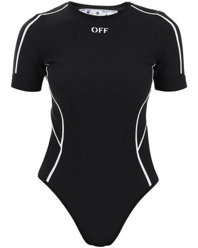 Off-White c/o Virgil Abloh Logo Sporty Bodysuit - Black