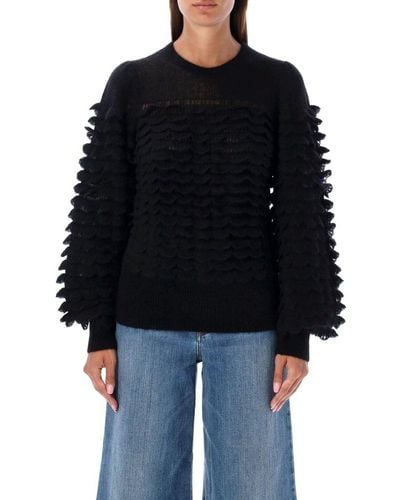Zimmermann Luminosity Scallop Sweater - Black