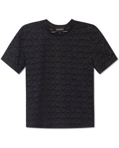Emporio Armani Cotton T-shirt, - Black