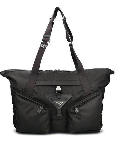 Prada Zip-up Tote Bag - Black