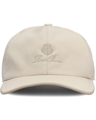 Loro Piana Logo Embroidered Baseball Cap - White