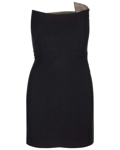 Roland Mouret Strapless Embellished Mini Dress - Black