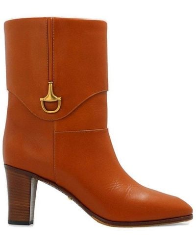 Gucci 'elizabeth' Heeled Ankle Boots - Brown