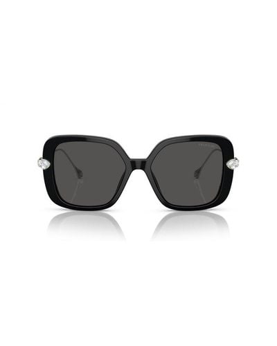 Swarovski Square Frame Sunglasses - Gray