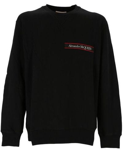 Alexander McQueen Logo Patch Crewneck Sweatshirt - Black