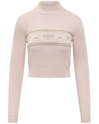 Chiara Ferragni Eye Sweater - White