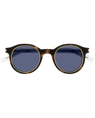 Saint Laurent Round-frame Sunglasses - Blue