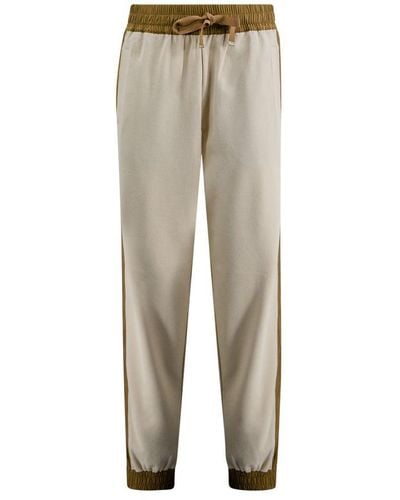Herno Panelled Track Trousers - Natural