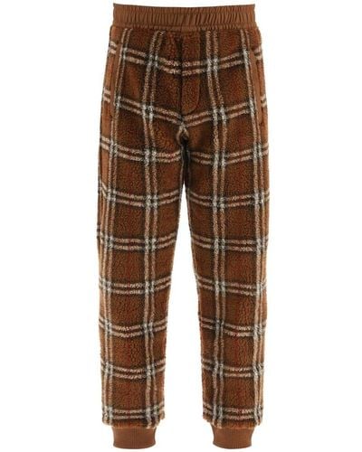 Burberry Vintage Check Jogging Pants - Brown
