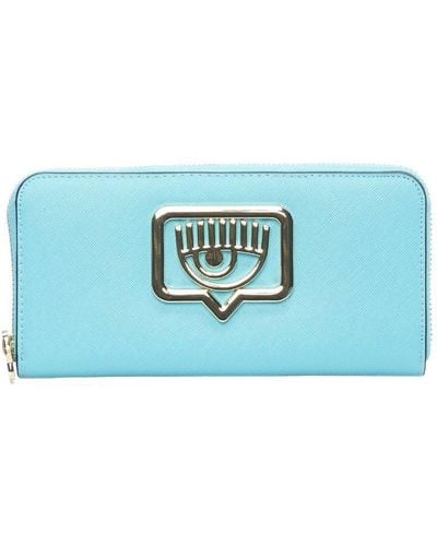 Chiara Ferragni Logo-plaque Zipped Wallet - Blue