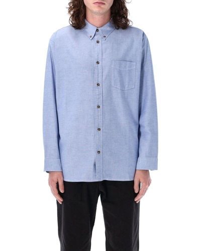 Nike Life Long-sleeved Oxford Button-down Shirt - Blue