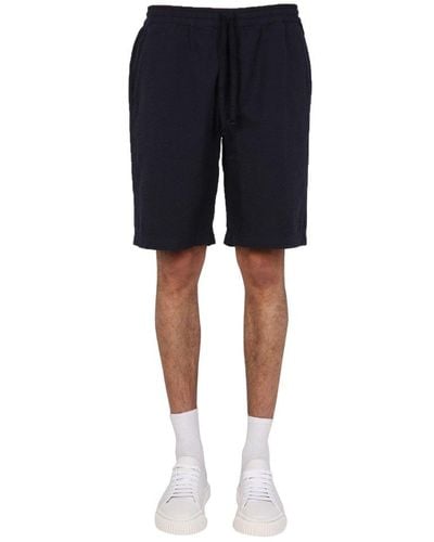 Universal Works Elasticated-waist Bermuda Shorts - Blue