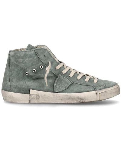 Philippe Model Logo-patch Lace-up Trainers - Green