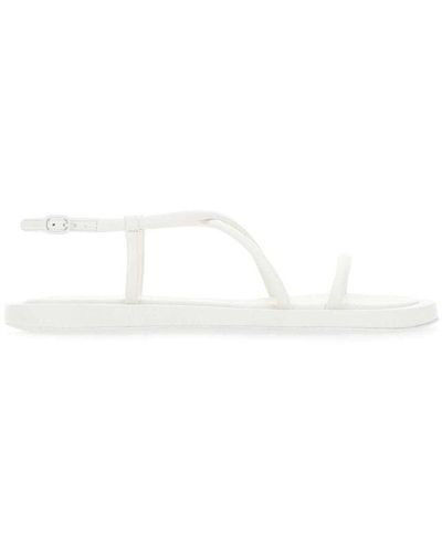 Alexander McQueen Strappy Flat Sandals - White