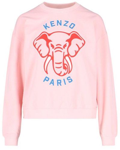 KENZO Varsity Jungle Crewneck Sweatshirt - Pink