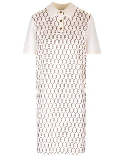 Tory Burch Short-sleeved Polo Dress - White