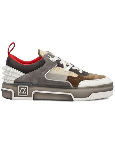 Christian Louboutin Astroloubi Leather And Suede Sneakers - Multicolor